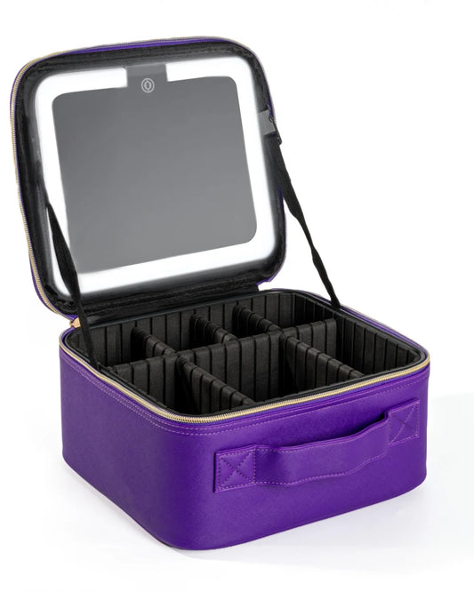 Portable Illuminated Travel Makeup Case